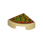 LEGO Tile, Round 1 x 1 Quarter with Pizza Slice Pattern 25269PB003