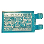 LEGO Tile, Modified 2 x 3 with 2 Clips with Iron Man`s Mask, Outrider, `SYSTEM ERROR` and `INTRUDER ALERT` Pattern (Sticker) - Set 76125 30350BPB094