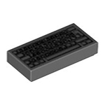 LEGO Tile 1 x 2 with Computer Keyboard Standard Pattern 3069PB0030