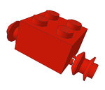 LEGO Brick, Modified 2 x 2 with Wheels Red for Single Tire 3137C01