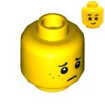 LEGO Minifig, Head Dual Sided Freckles, Smile / Worried Pattern - Stud Recessed 3626CPB0595