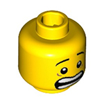 LEGO Minifigure, Head Mouth Open Scared, White Pupils and Raised Eyebrows Pattern - Hollow Stud 3626CPB1407