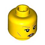 LEGO Minifigure, Head Female with Medium Dark Flesh Eyebrows, Cheek Lines and Lips Pattern - Hollow Stud 3626CPB1830