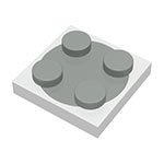 LEGO Turntable 2 x 2 Plate, Base with Light Gray Turntable 2 x 2 Plate, Top (3680 / 3679) 3680C01