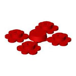 LEGO Plant Flower Small, Sprue of Four 3742SPRUE