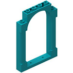 LEGO Door, Frame 1 x 6 x 7 Rounded Pillars with Top Arch and Notches 40066