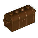 LEGO Container, Treasure Chest with Slots in Back and (Same Color) Thick Hinge Curved Lid (4738a / 4739a) 4738AC01