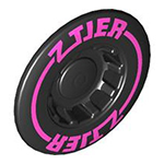 LEGO Wheel Cover 10 Spoke Recessed with Dark Pink `Z TIER` and Circle Pattern 49098PB03