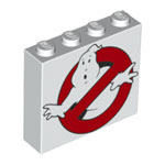 LEGO Brick 1 x 4 x 3 with Ghostbusters Logo Pattern 49311PB13