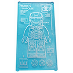 LEGO Glass for Window 1 x 4 x 6 with Iron Man Armor `MARK V SUITCASE` Pattern (Sticker) - Set 76125 57895PB060