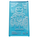 LEGO Glass for Window 1 x 4 x 6 with Iron Man Armor `MARK XXV STRIKER` Pattern (Sticker) - Set 76125 57895PB061