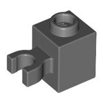 LEGO Brick, Modified 1 x 1 with Clip Vertical (open O clip) - Hollow Stud 60475B