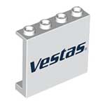 LEGO Panel 1 x 4 x 3 with Side Supports - Hollow Studs with Vestas Logo Pattern 60581PB115