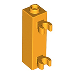 LEGO Brick, Modified 1 x 1 x 3 with 2 Clips Vertical - Hollow Stud 60583B