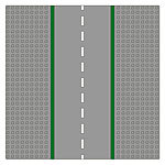 LEGO Baseplate, Road 32 x 32 9-Stud Straight with Road Pattern 606P01