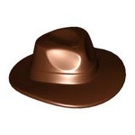 LEGO Minifigure, Headgear Hat, Wide Brim Outback Style (Fedora) 61506