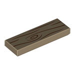 LEGO Tile 1 x 3 with Wood Grain Pattern 63864PB133