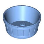 LEGO Container, Barrel Half Large with Axle Hole 64951