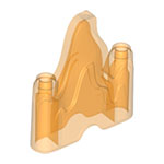 LEGO Wave Rounded 1 x 4 with 2 Studs on Ends (Flame, Rock) 70880