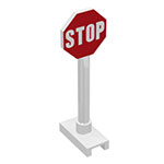 LEGO Road Sign Octagon with Stop Sign Pattern 739P01