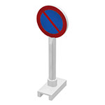 LEGO Road Sign Round with No Parking Pattern 80045