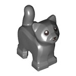 LEGO Cat, Baby Kitten, Standing with Black Mouth, Nose, and Eyes with Pupils Pattern 80686PB01