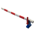 LEGO Train Level Crossing Gate Type 1, Assembly with Blue Base & Red Handle (Right) 815C01