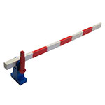 LEGO Train Level Crossing Gate Type 1, Assembly with Blue Base & Red Handle (Left) 815C02