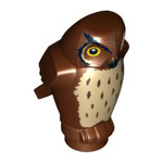 LEGO Owl with Yellow Eyes Large and Tan Chest Feathers Pattern 92084PB01