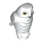 LEGO Owl with Yellow Eyes and Light Bluish Gray Rippled Chest Feathers Pattern 92084PB03