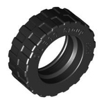 LEGO Tire 17.5mm D. x 6mm with Shallow Staggered Treads - Band Around Center of Tread 92409