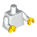 LEGO Torso Plain / White Arms / Yellow Hands 973C01