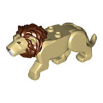 LEGO Cat, Large (Lion) with Reddish Brown Mane, Nougat Eyes, Nougat Nose and White Muzzle Pattern BB0787C04PB02