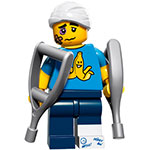 LEGO Minifigur Clumsy Guy, Series 15 (Complete Set with Stand and Accessories) COL15-4