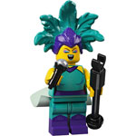 LEGO Minifigure Cabaret Singer, Series 21 (Complete Set with Stand and Accessories) COL21-12