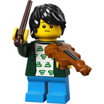 LEGO Minifigure Violin Kid, Series 21 (Complete Set with Stand and Accessories) COL21-2