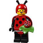 LEGO Minifigur Ladybug Girl, Series 21 (Complete Set with Stand and Accessories) COL21-4