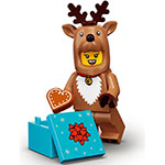 LEGO Minifigur Reindeer Costume, Series 23 (Complete Set with Stand and Accessories) COL23-4