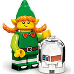 LEGO Minifigur Holiday Elf, Series 23 (Complete Set with Stand and Accessories) COL23-5