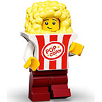 LEGO Minifigur Popcorn Costume, Series 23 (Complete Set with Stand and Accessories) COL23-7