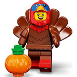 LEGO Minifigura Turkey Costume, Series 23 (Complete Set with Stand and Accessories) COL23-9