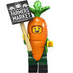 LEGO Minifigure Carrot Mascot, Series 24 (Complete Set with Stand and Accessories) COL24-4