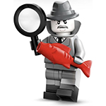 LEGO Minifigura Film Noir Detective, Series 25 (Complete Set with Stand and Accessories) COL25-1