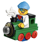 LEGO Minifigure Train Kid, Series 25 (Complete Set with Stand and Accessories) COL25-10