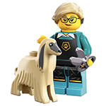 LEGO Minifigura Pet Groomer, Series 25 (Complete Set with Stand and Accessories) COL25-12