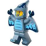 LEGO Minifigur Pterodactyl Costume Fan, Series 27 (Complete Set with Stand and Accessories) COL27-6