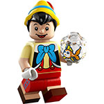 LEGO Minifigure Pinocchio, Disney 100 (Complete Set with Stand and Accessories) COLDIS100-2