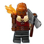 LEGO Minifigure Dwarf Barbarian, Dungeons & Dragons (Complete Set with Stand and Accessories) COLDND-1